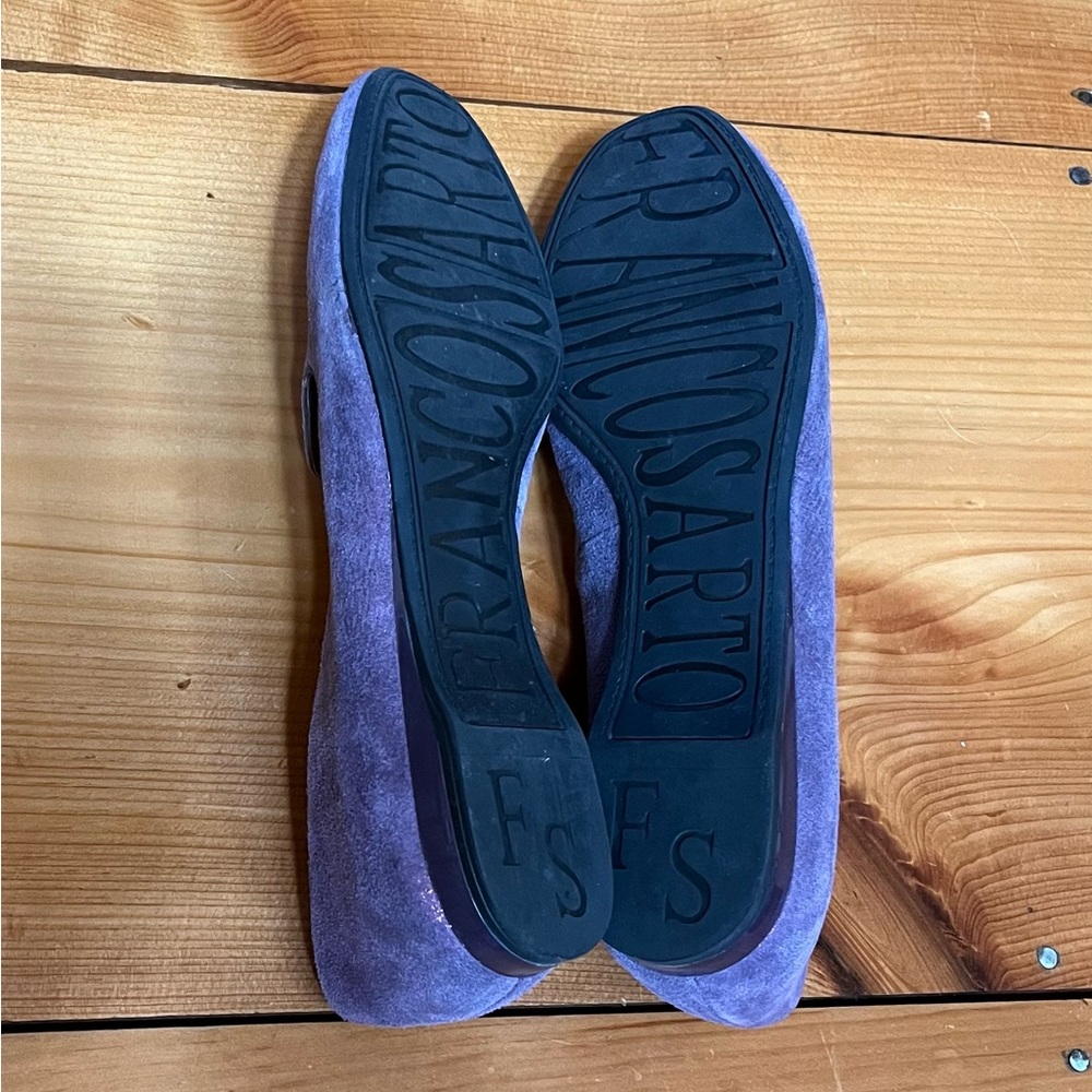 Franco Sarto Purple Metallic Suede Flats - Picture 4 of 4
